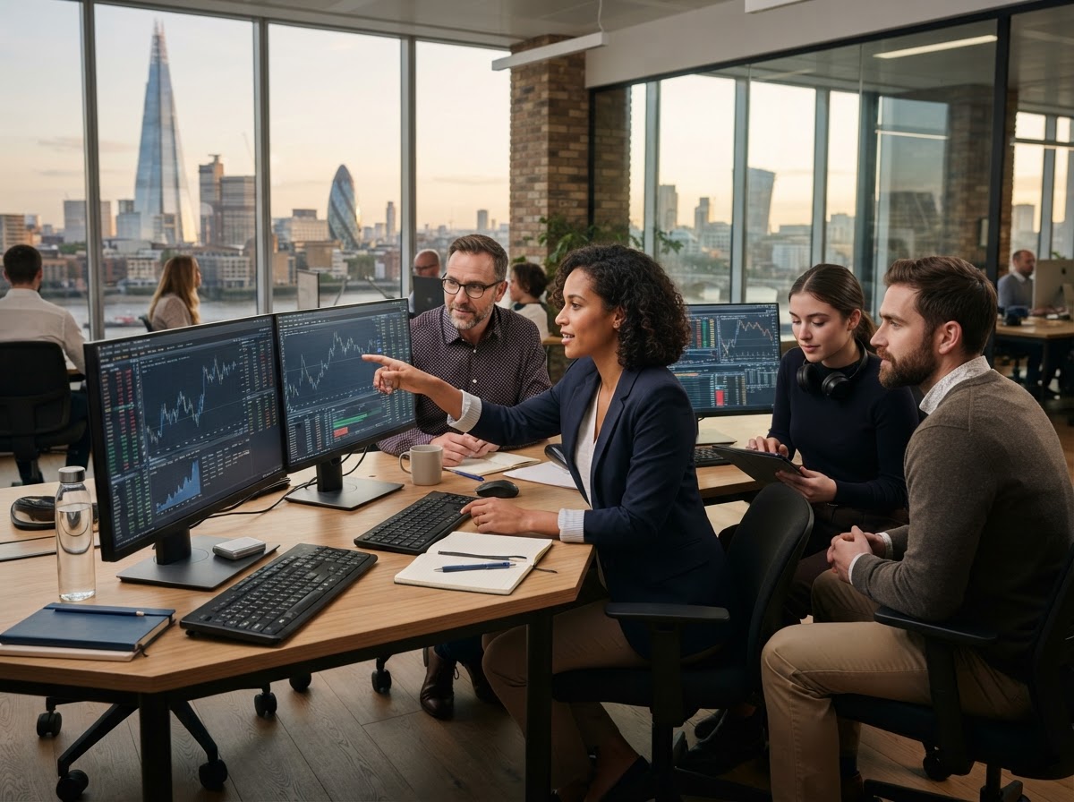 My Futures Quant team reviewing AI-generated market analysis data